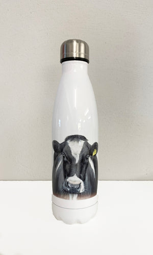Friesian Cow Farming Themed Water Bottle Flask