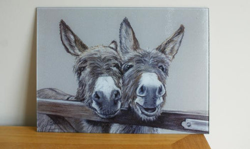 Donkeys Over Gate Glass Worktop Saver