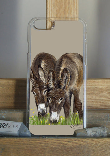 Donkeys Grazing Phone Case