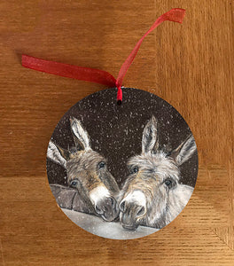 Donkeys Over Gate Hanging Decoration