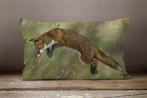 Leaping Fox Oblong Cushion