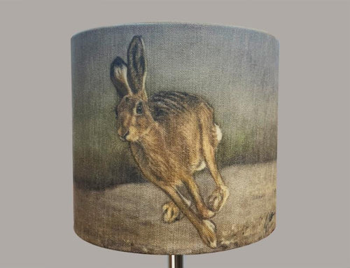 Hare Running with Background Lampshade