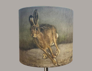 Hare Running with Background Lampshade