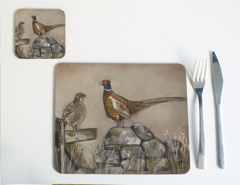 Hen and Cock Pheasant Placemat
