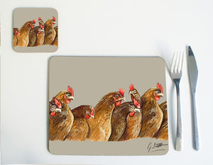 New Row of Hens Placemat
