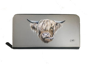 Highland Cow Zipped Purse