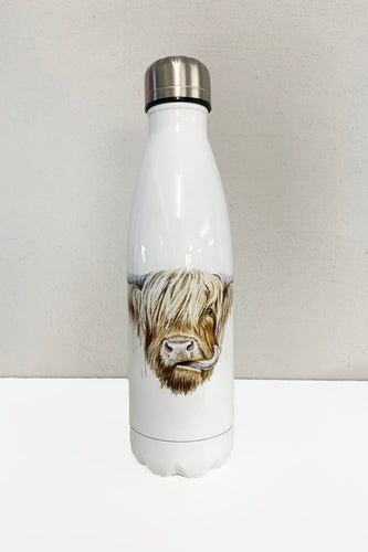 Highland Cow Water Bottle Flask