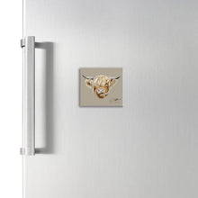 Highland Cow Square Magnet
