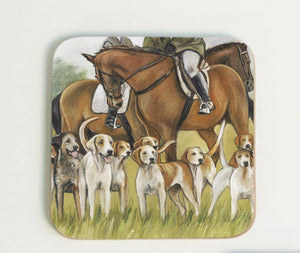 Hunting Scene with Horses Coaster