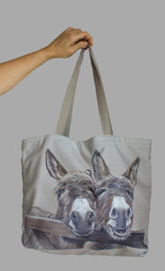 Donkeys OVer Gate Tote Bag