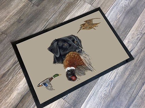 Black Labrador Floor Mat