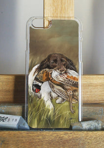 Spaniel with Pheasant Hunting Themed Phone Case
