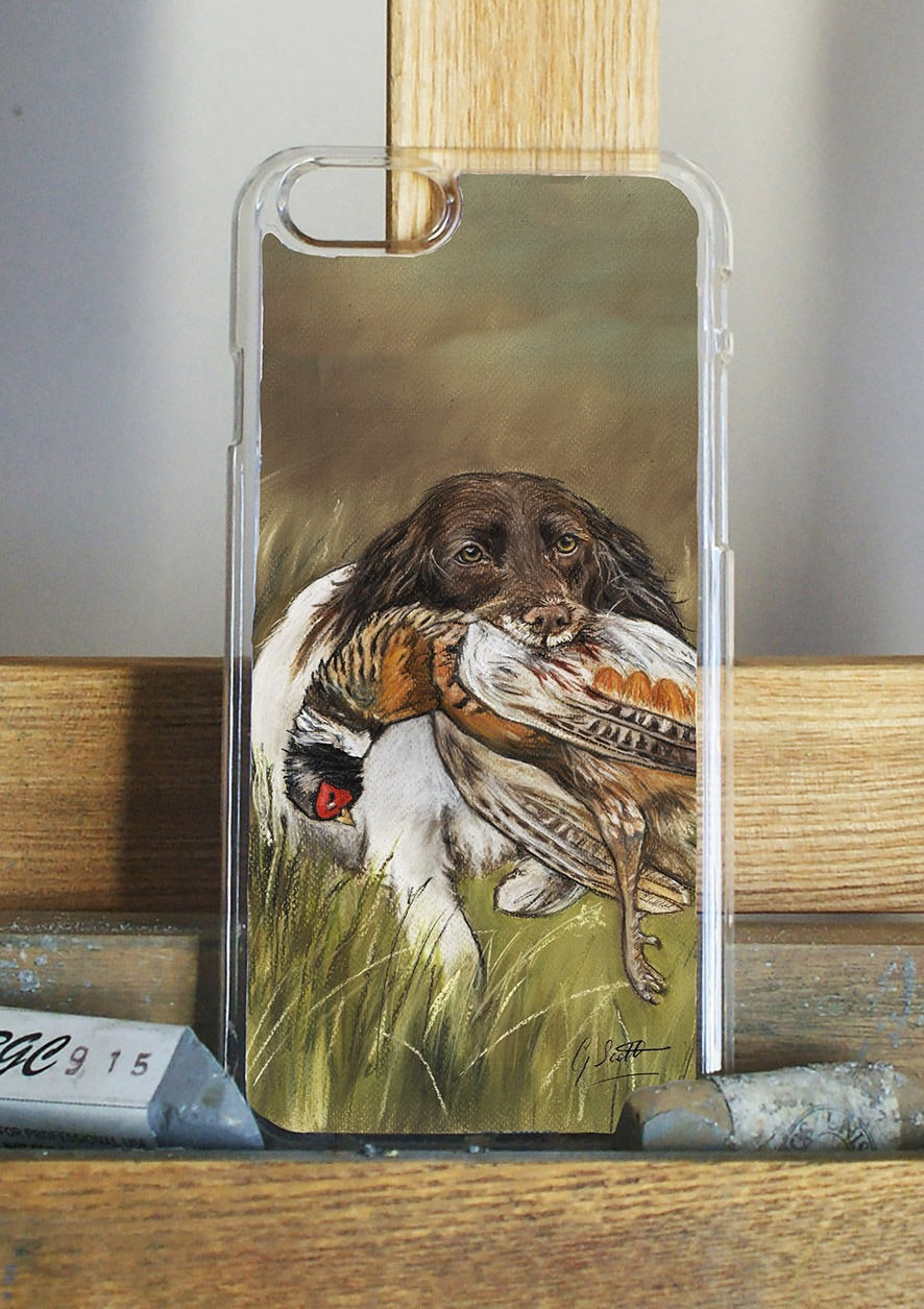 Spaniel with Pheasant Hunting Themed Phone Case