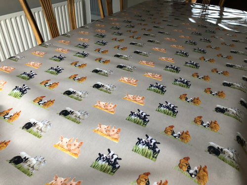 Farming Themed Oilcloth ( 1 Metre Length )