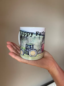 Tractor With Slurry Tanker Farming Themed Father's Day Mug