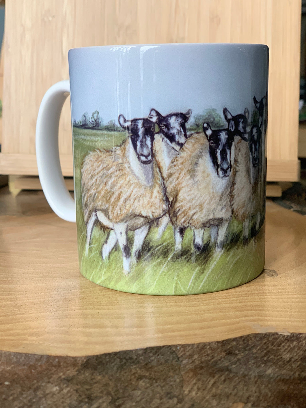 Collie Herding Sheep Farming Themed Mug