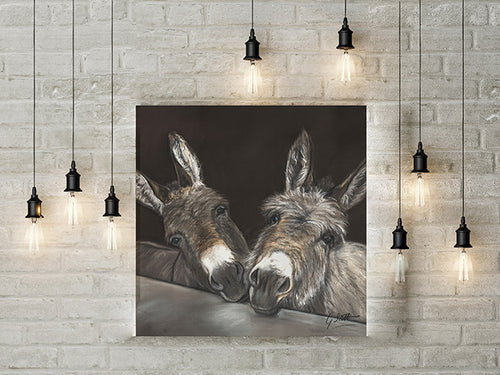 Donkeys Over Gate Limited Edition Canvas Print