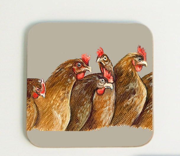 New Hens in Row Coaster