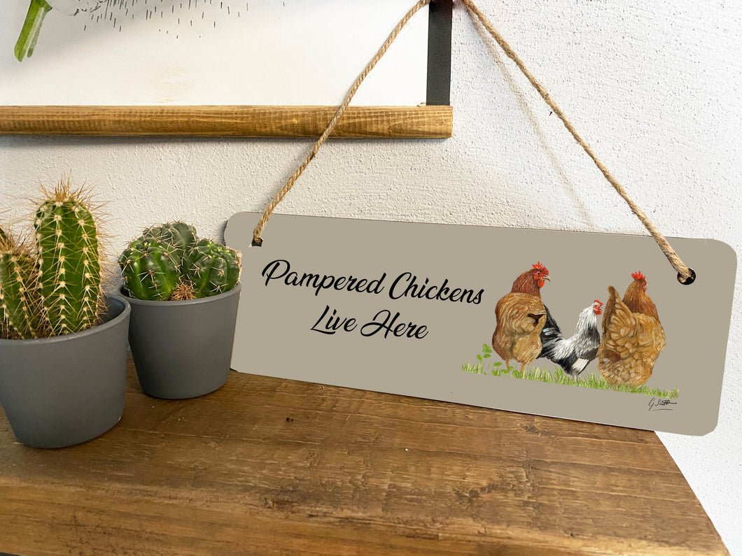 Trio of Hens Hanging Sign