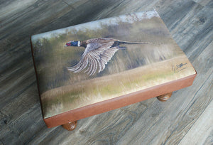 Pheasant Flying Footstool
