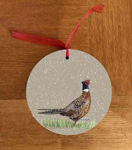 Single Pheasant Hanging Decoration