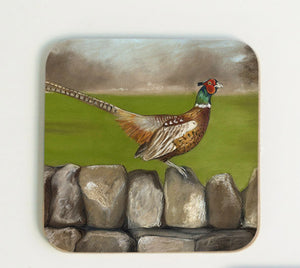 Pheasant on Wall Coaster