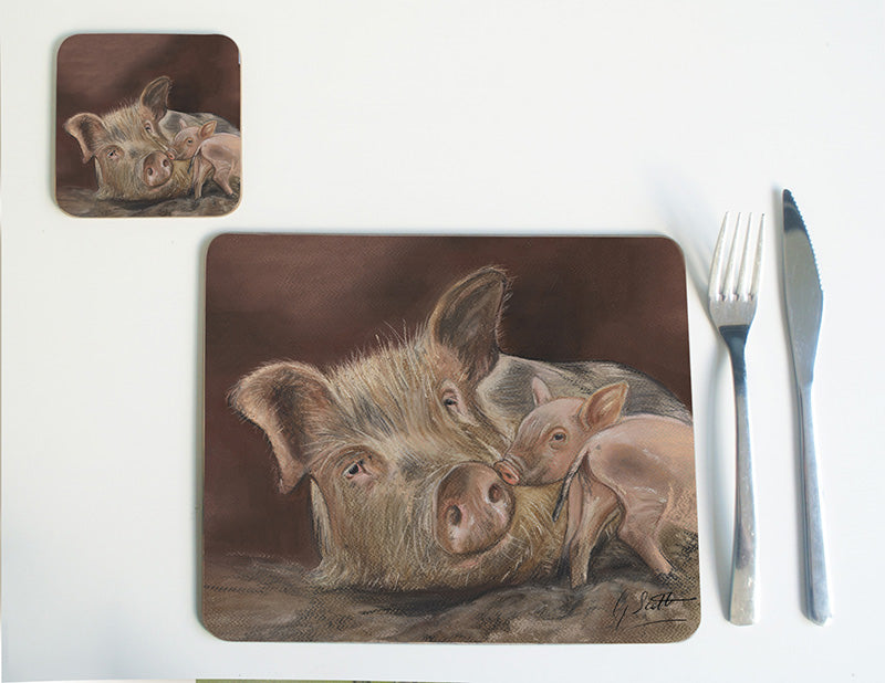 Pig and Piglet Placemat