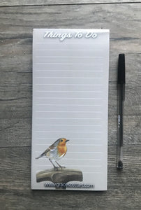 Robin On Spade Garden Bird To Do List