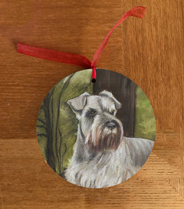 Schnauzers Head Christmas Hanging Decoration