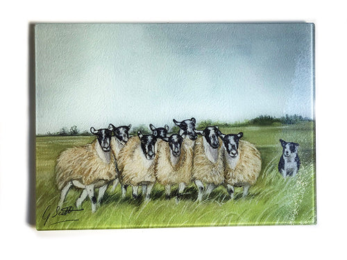 Collie Herding Sheep Worktop Saver