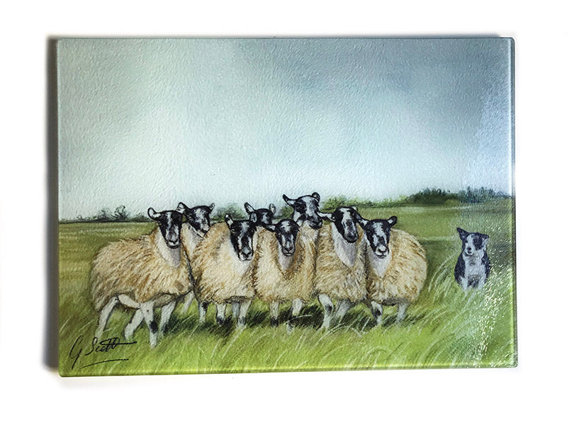 Collie Herding Sheep Worktop Saver