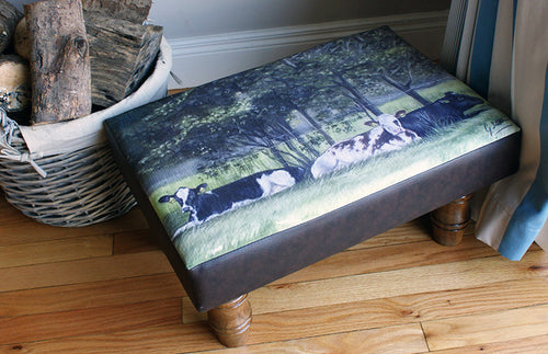 Herd Of Cows Footstool