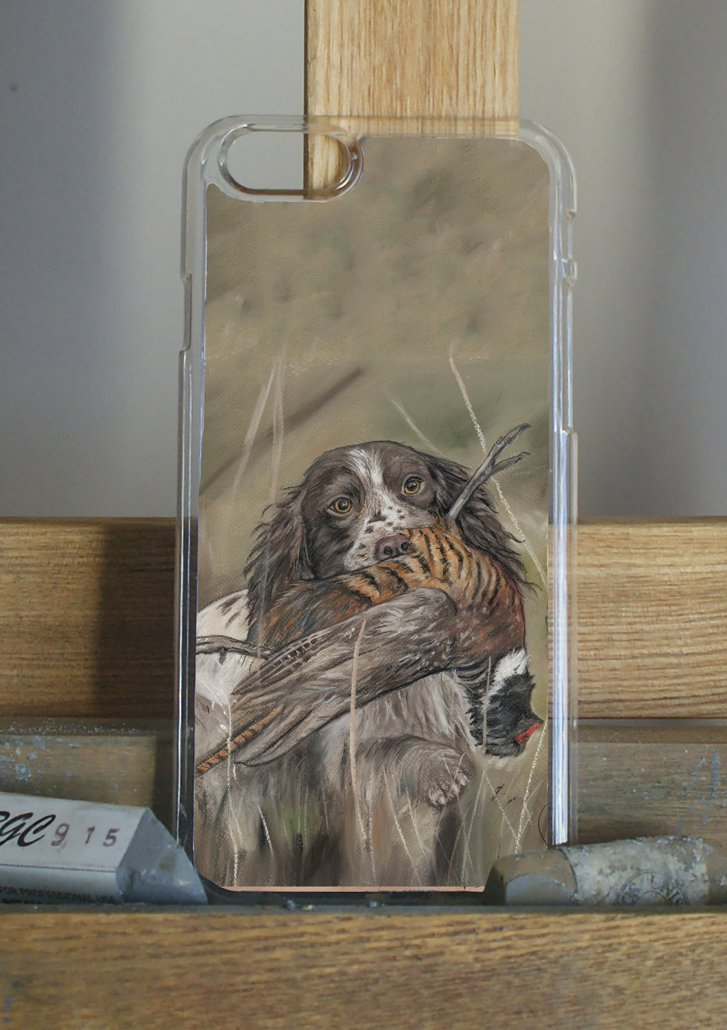 Spaniel With Pheasant Phone Case