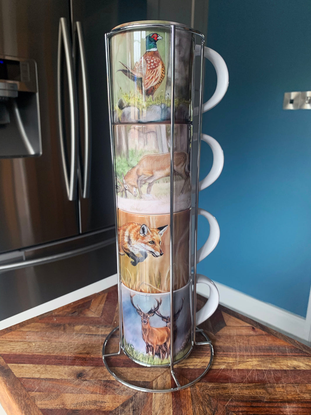 Stacker Mug Set of Four - Pheasant, Fox and Stags