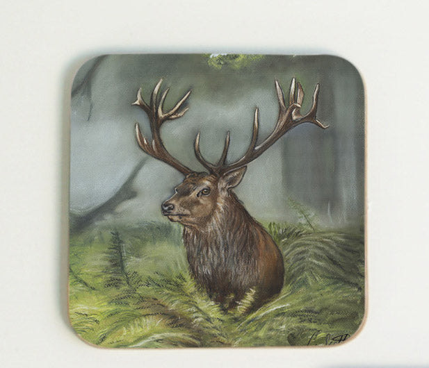 Stag in Grass Coaster