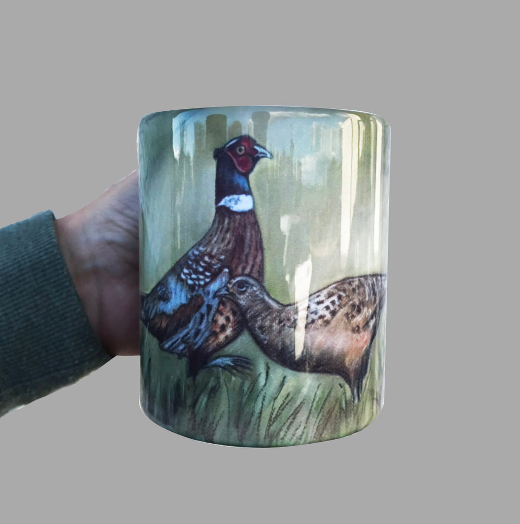 Hen And Cock Pheasant Mug