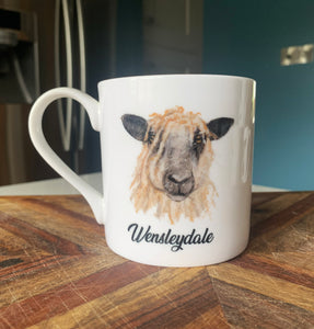 Wensleydale Sheep Bone China Mug
