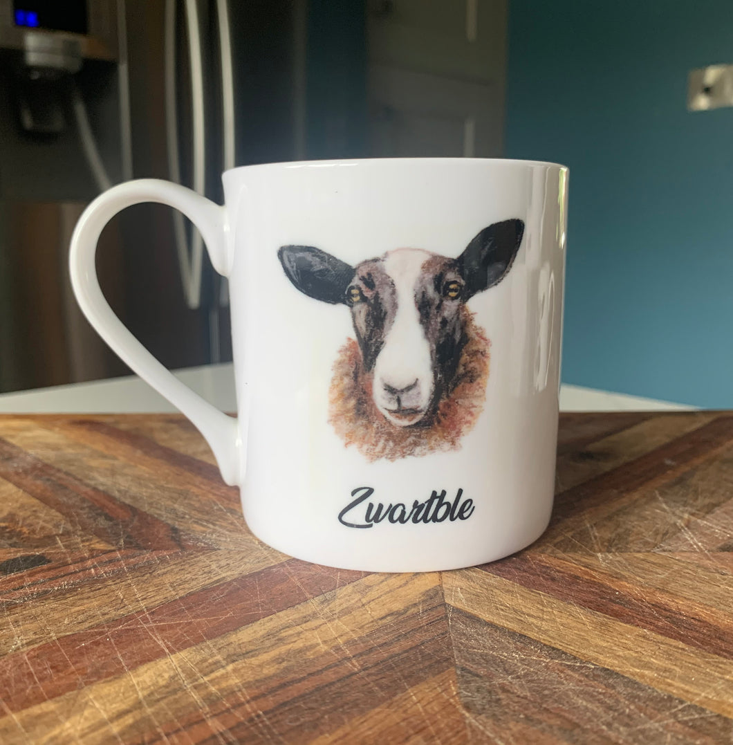 Zwartble Sheep Bone China Mug